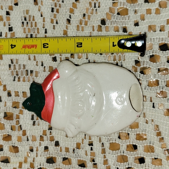 Vintage | Set of 5 Hand Painted Ceramic  Christmas Ornaments - Picture 6 of 14